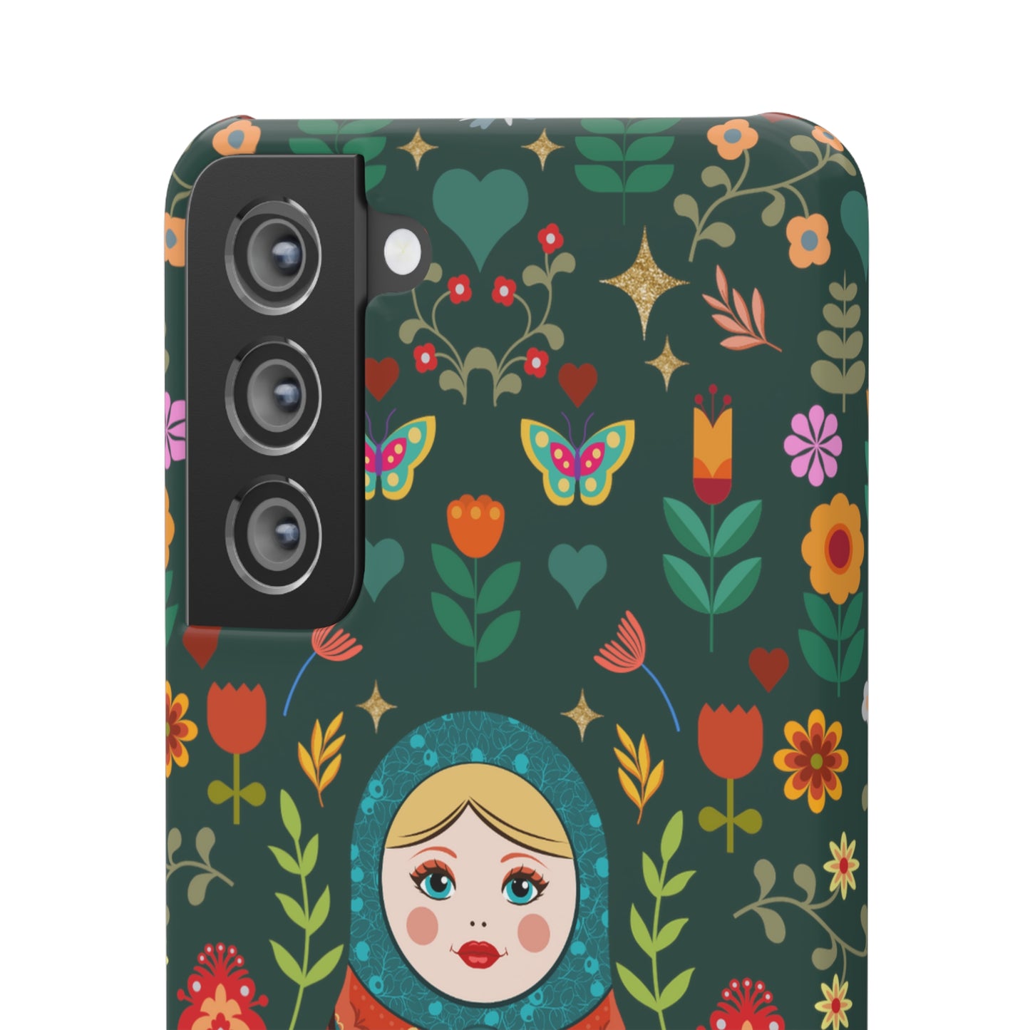 Nesting Doll Snap Cases - Dark Green
