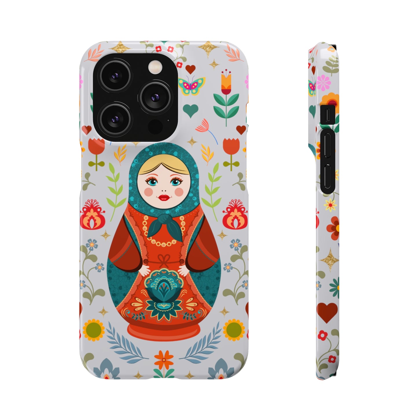 Nesting Doll Snap Cases - Light Grey