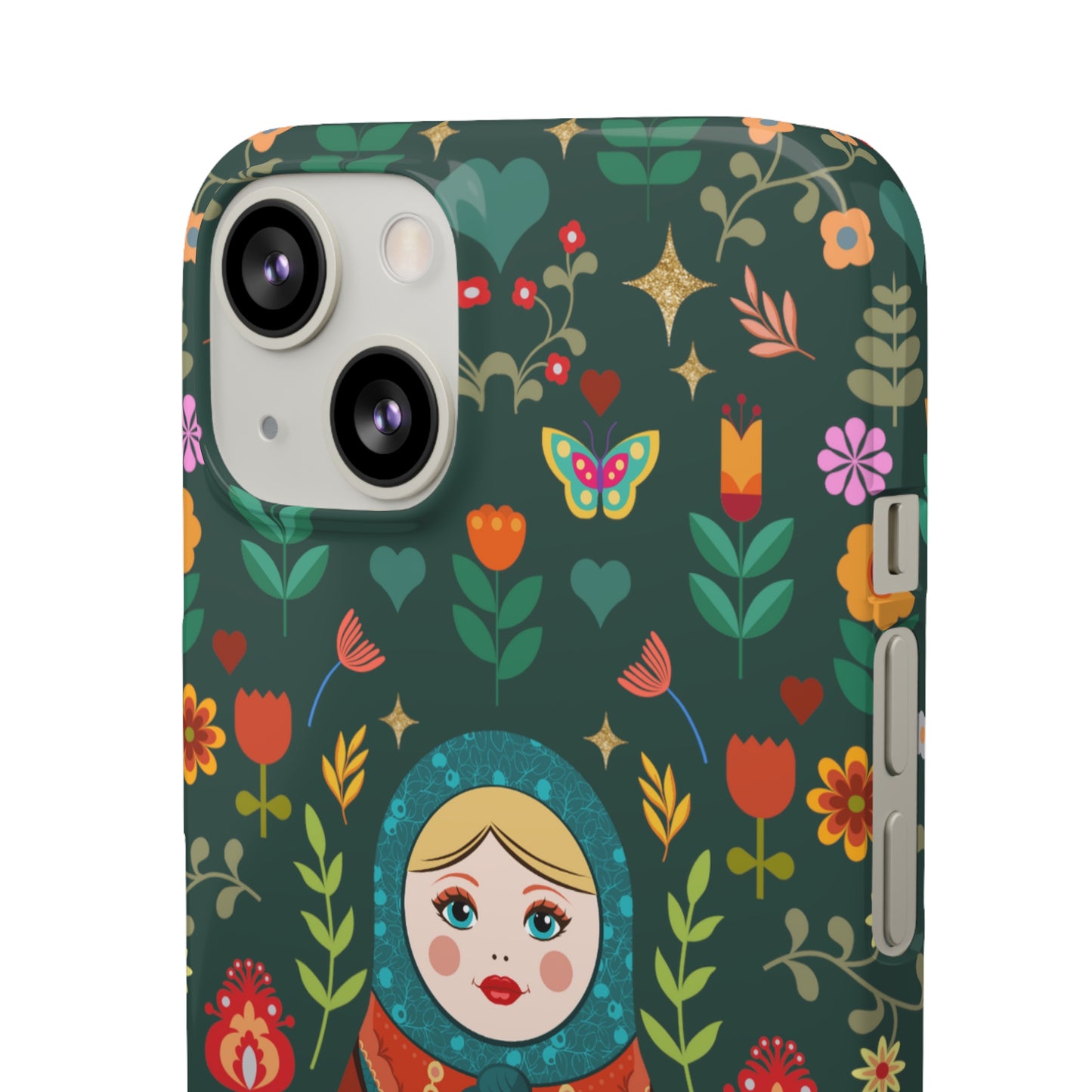 Nesting Doll Snap Cases - Dark Green