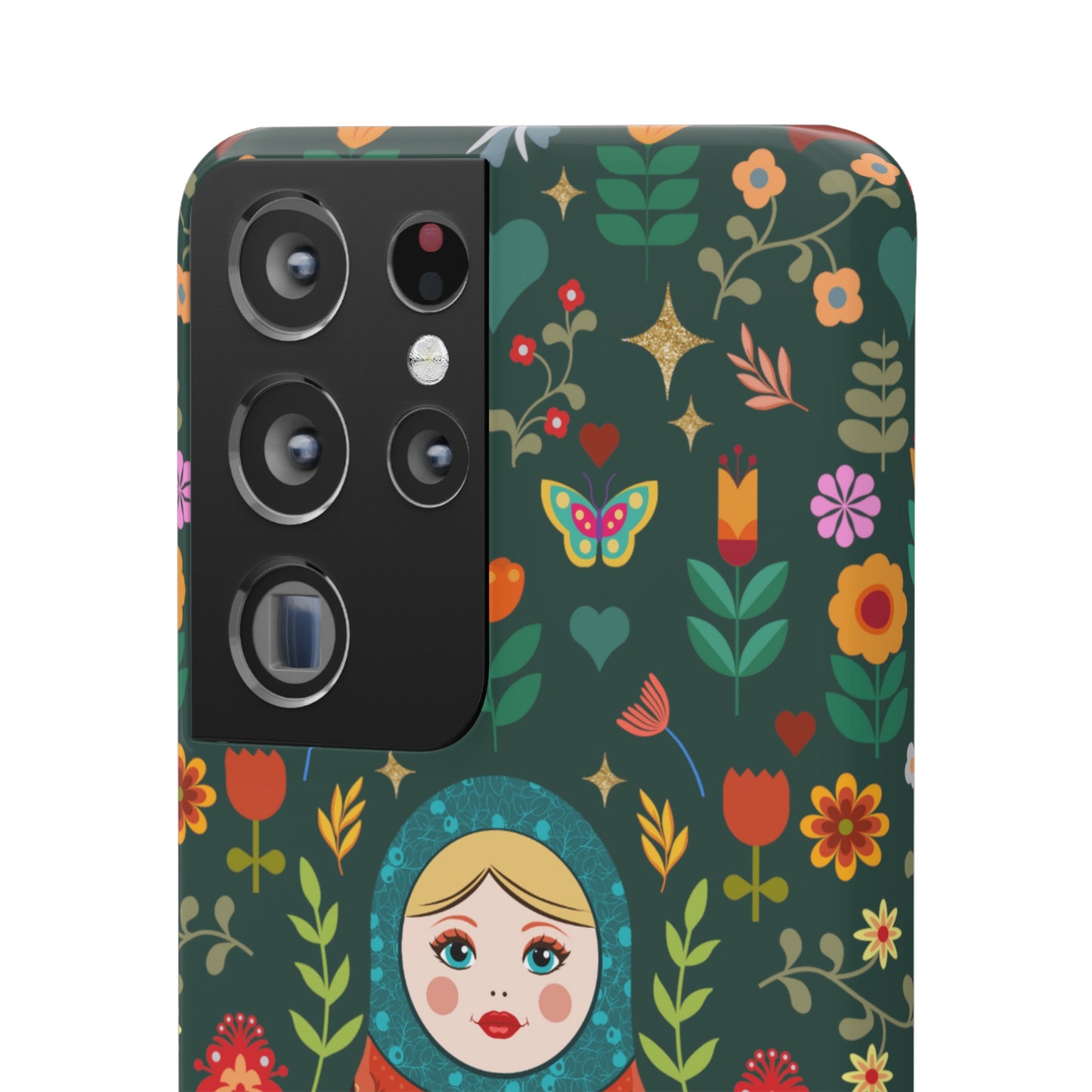 Nesting Doll Snap Cases - Dark Green