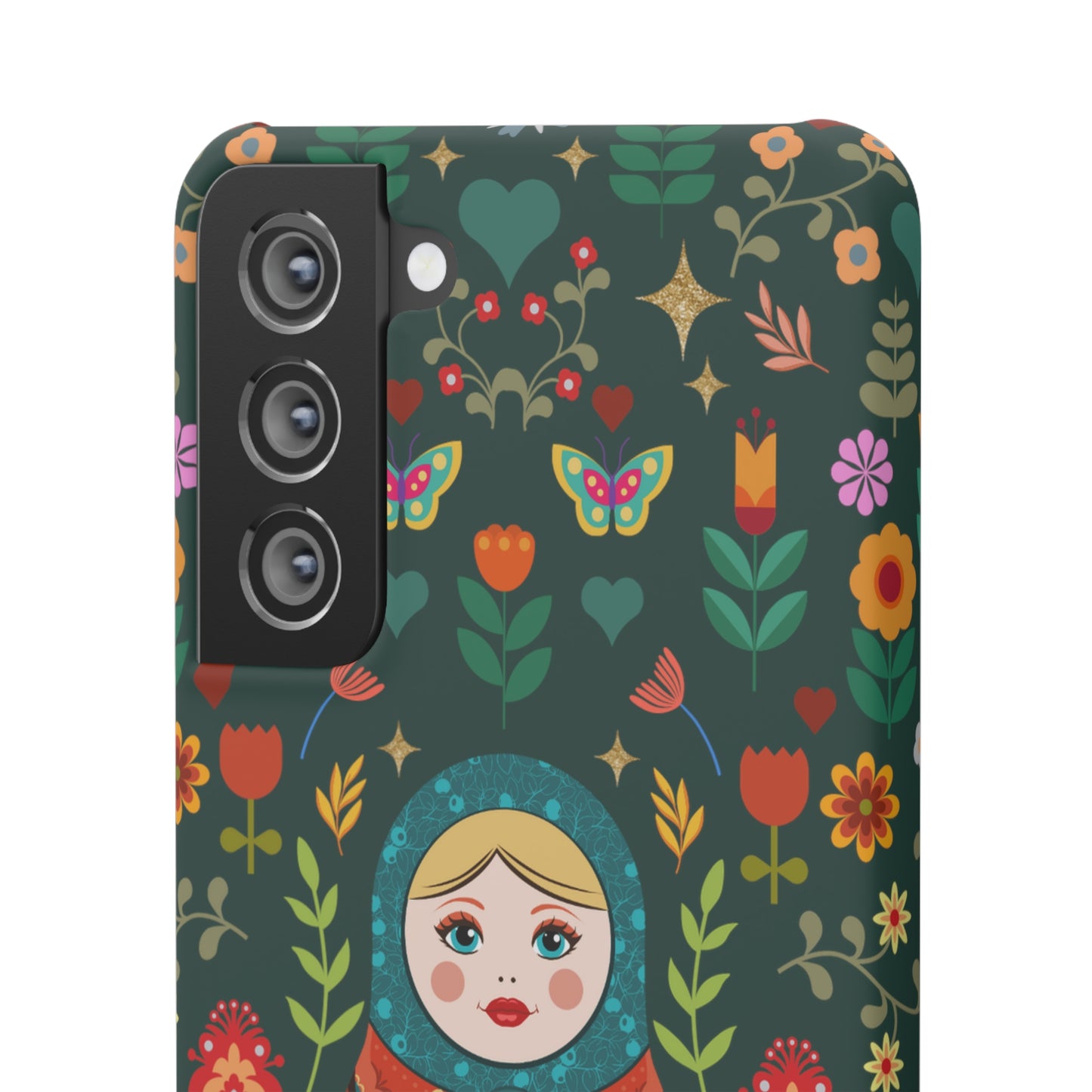 Nesting Doll Snap Cases - Dark Green