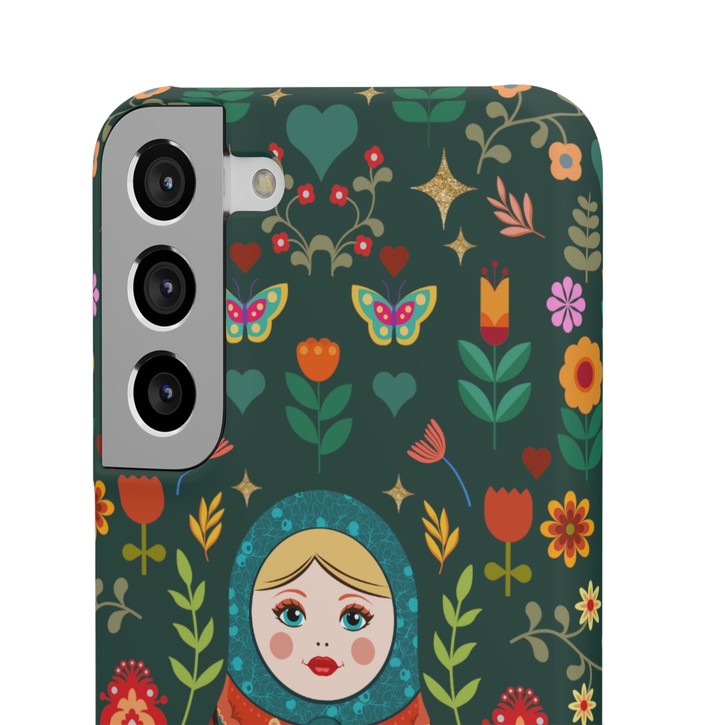 Nesting Doll Snap Cases - Dark Green