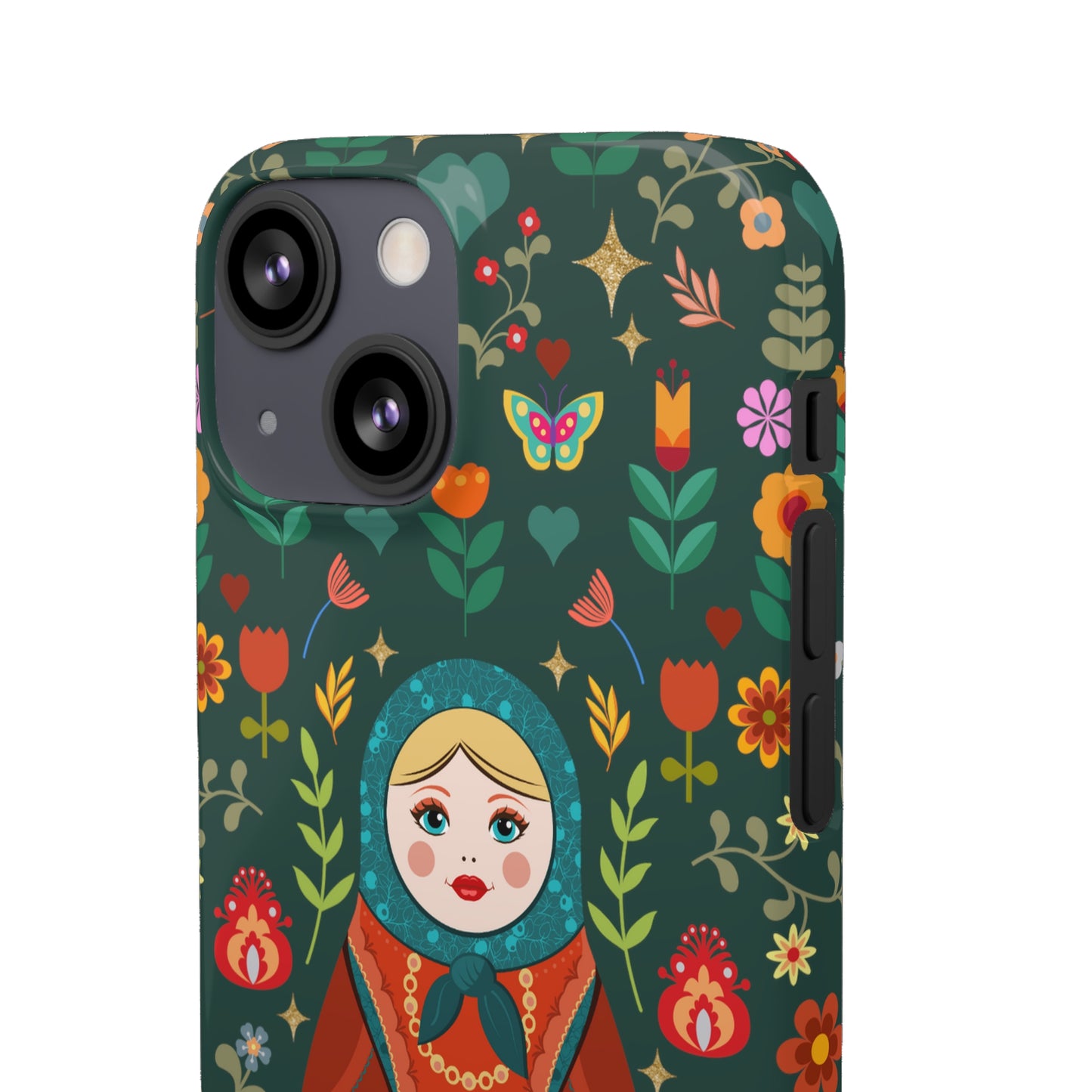 Nesting Doll Snap Cases - Dark Green