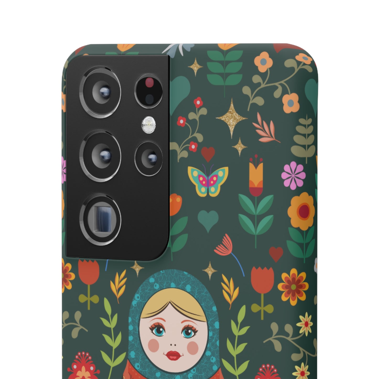 Nesting Doll Snap Cases - Dark Green