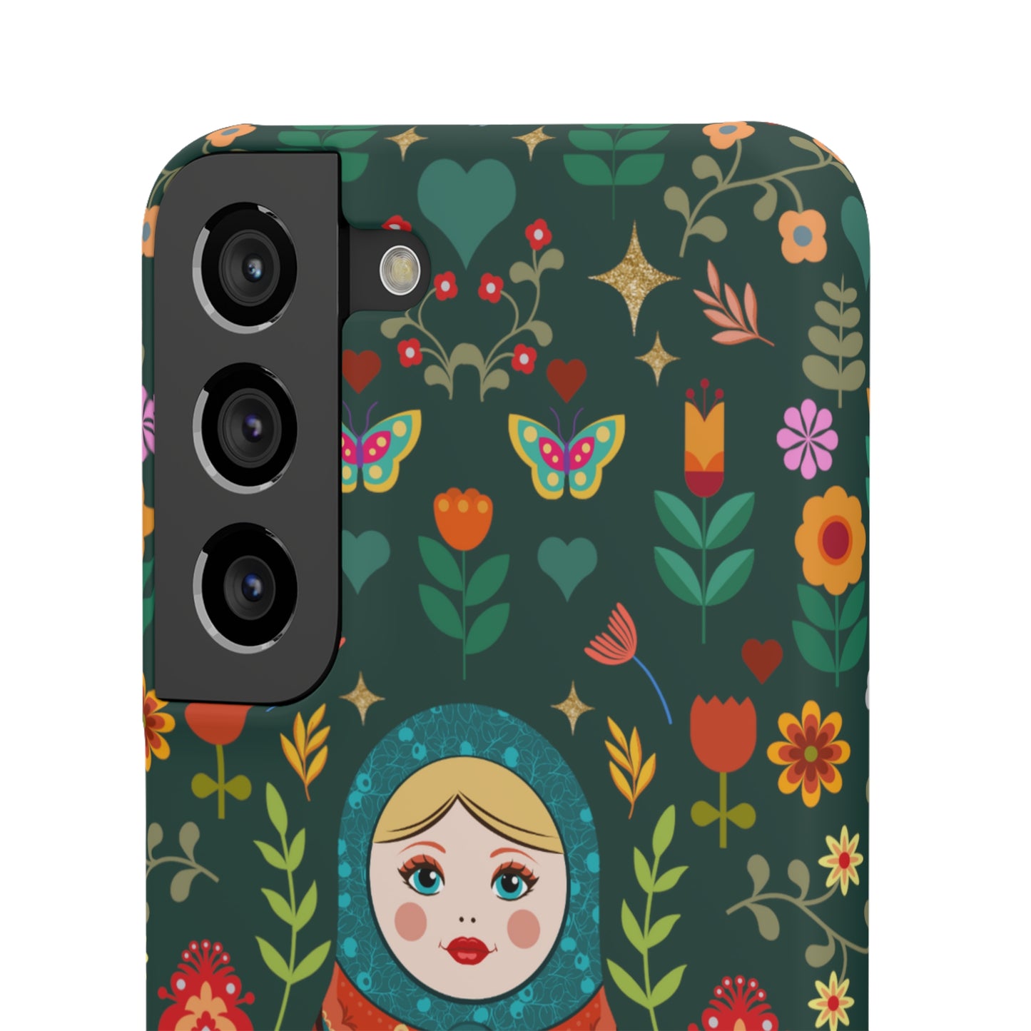 Nesting Doll Snap Cases - Dark Green