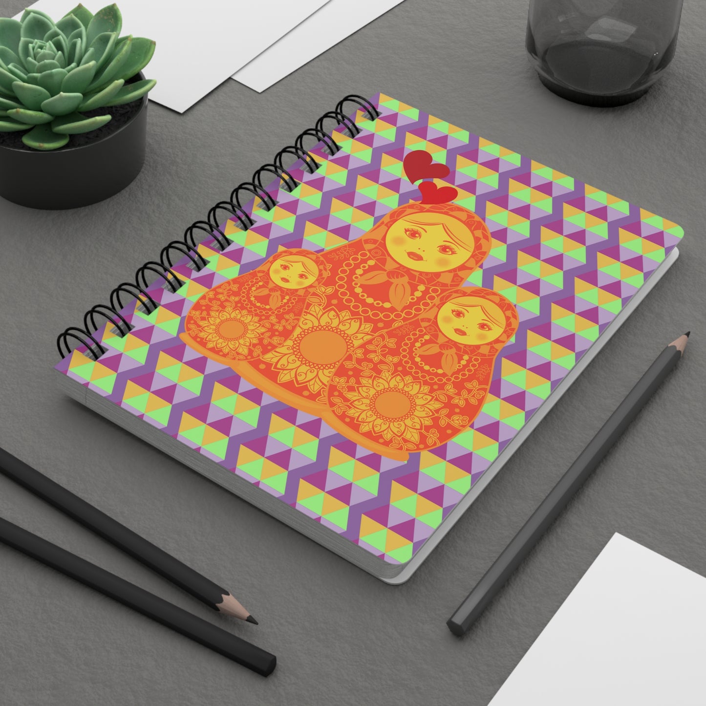 Nesting Dolls Spiral Bound Journal