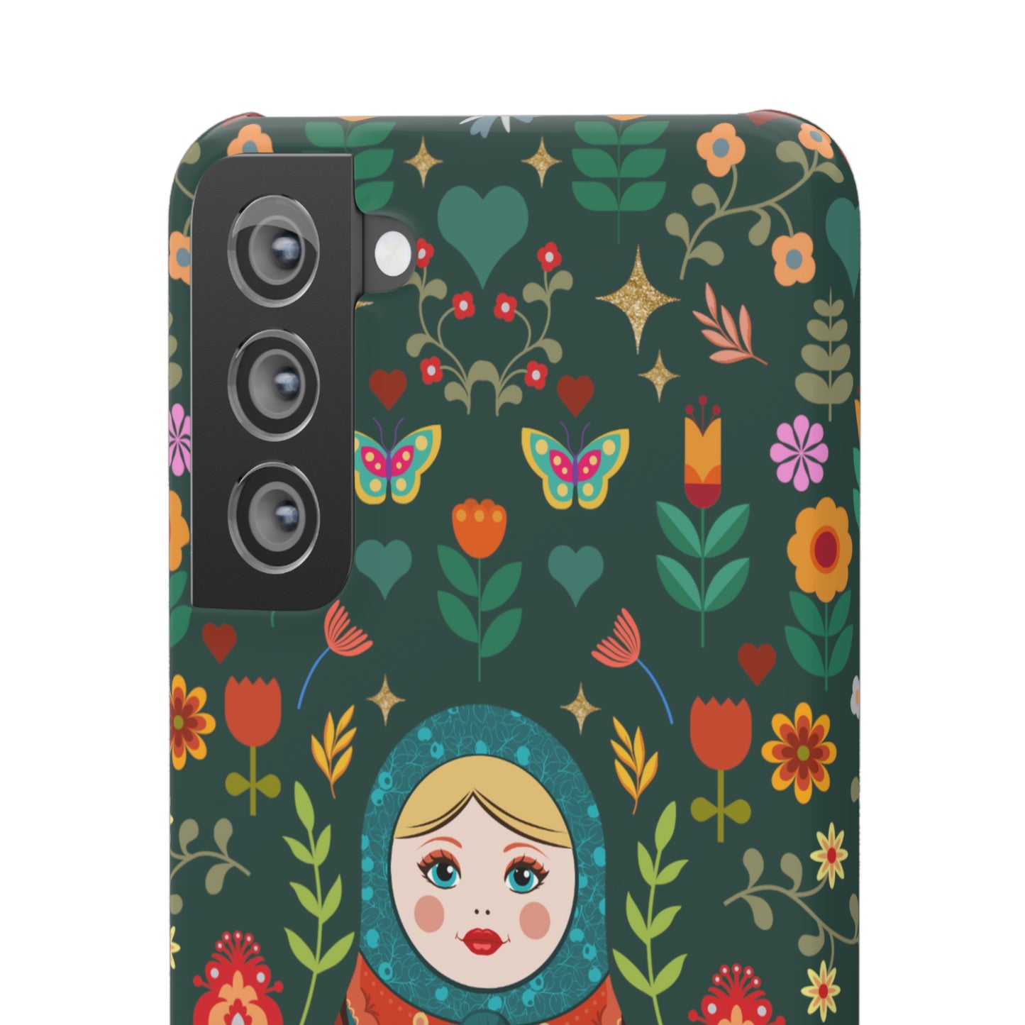 Nesting Doll Snap Cases - Dark Green