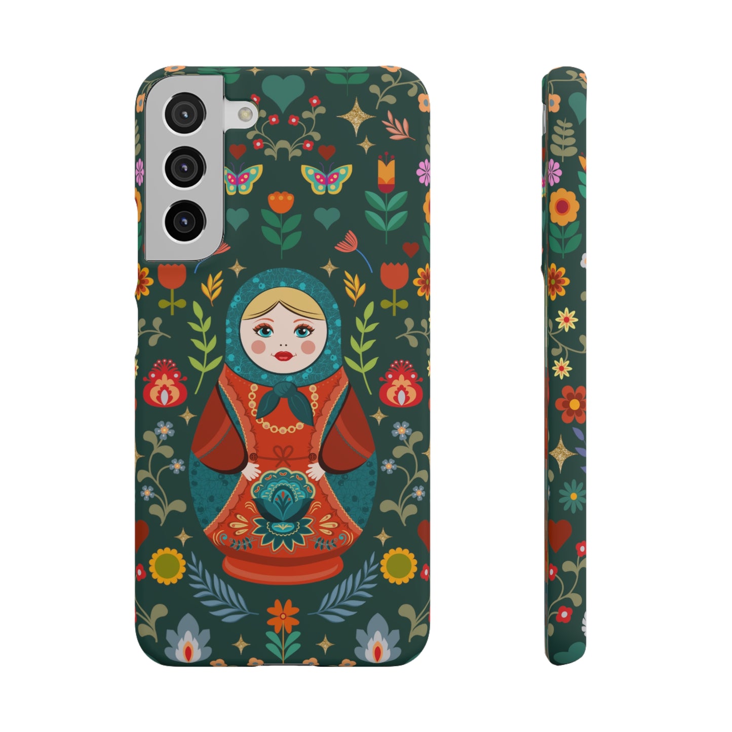 Nesting Doll Snap Cases - Dark Green
