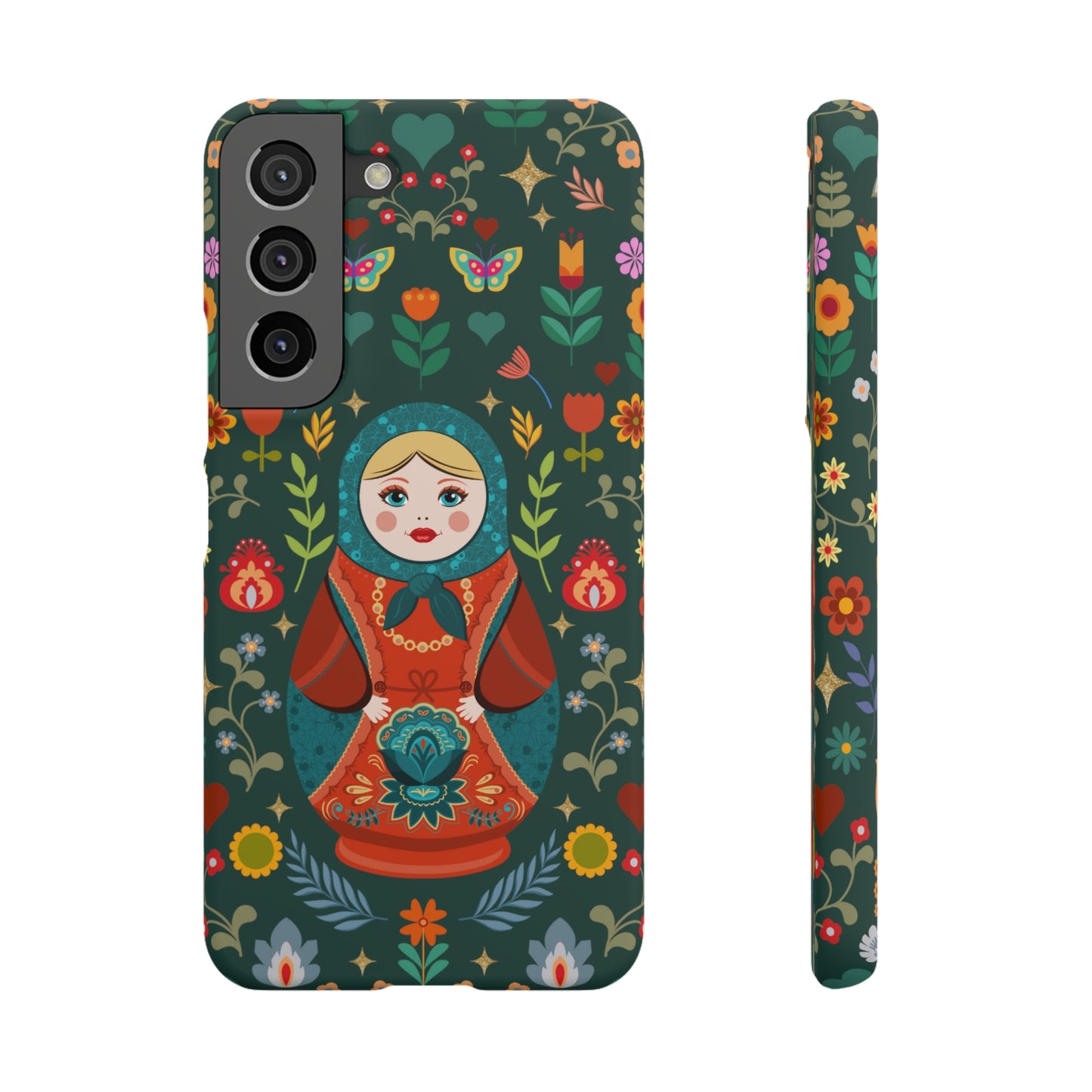 Nesting Doll Snap Cases - Dark Green