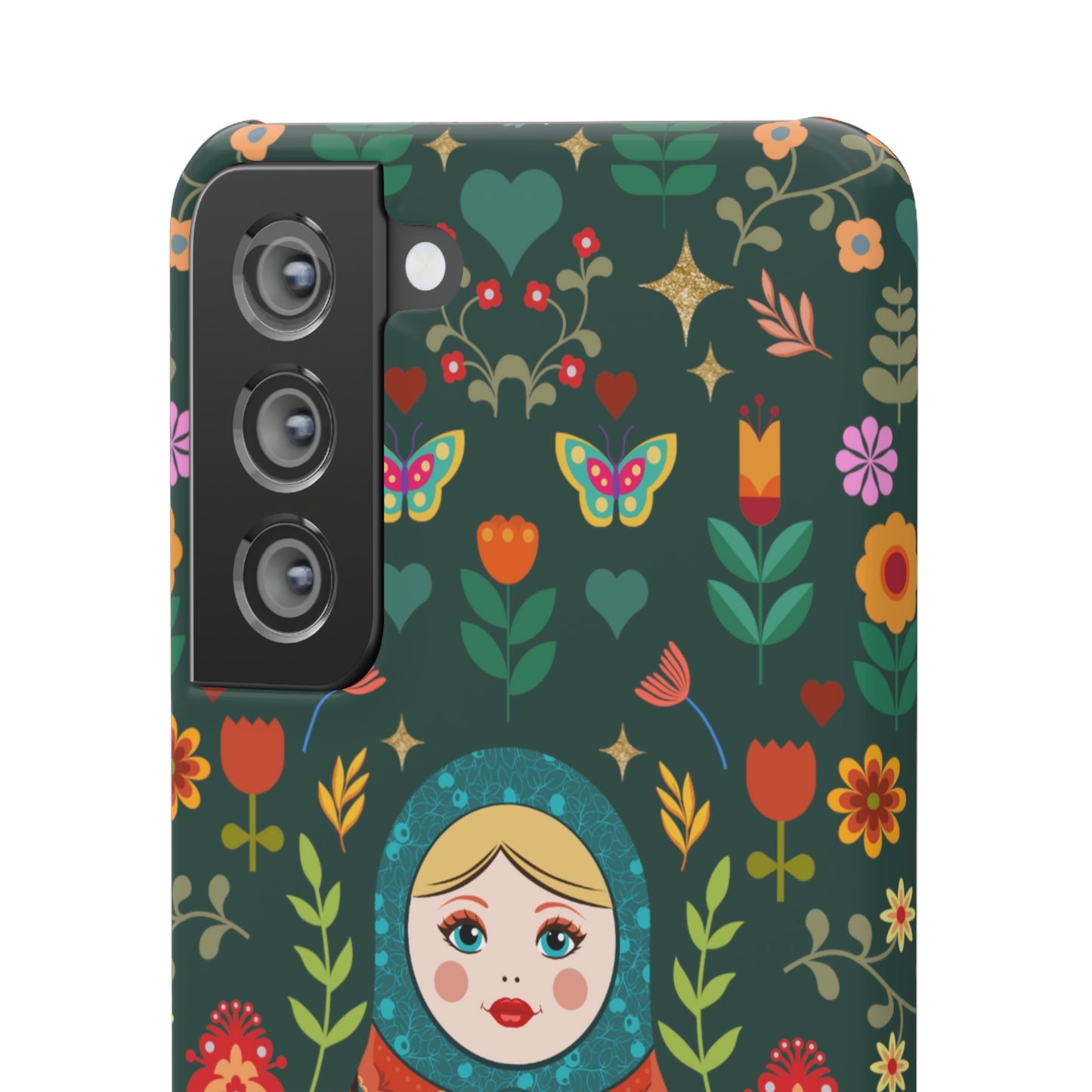 Nesting Doll Snap Cases - Dark Green