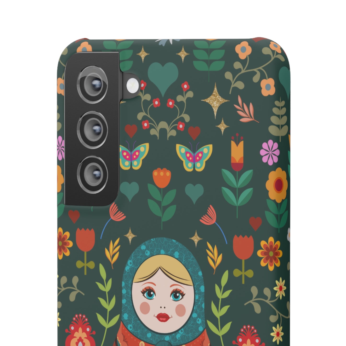 Nesting Doll Snap Cases - Dark Green