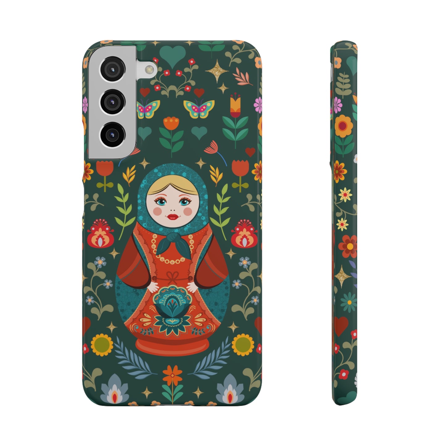 Nesting Doll Snap Cases - Dark Green