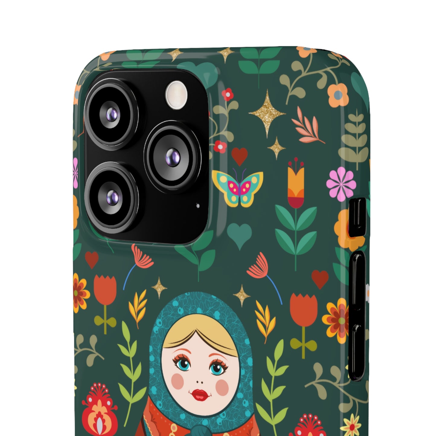 Nesting Doll Snap Cases - Dark Green