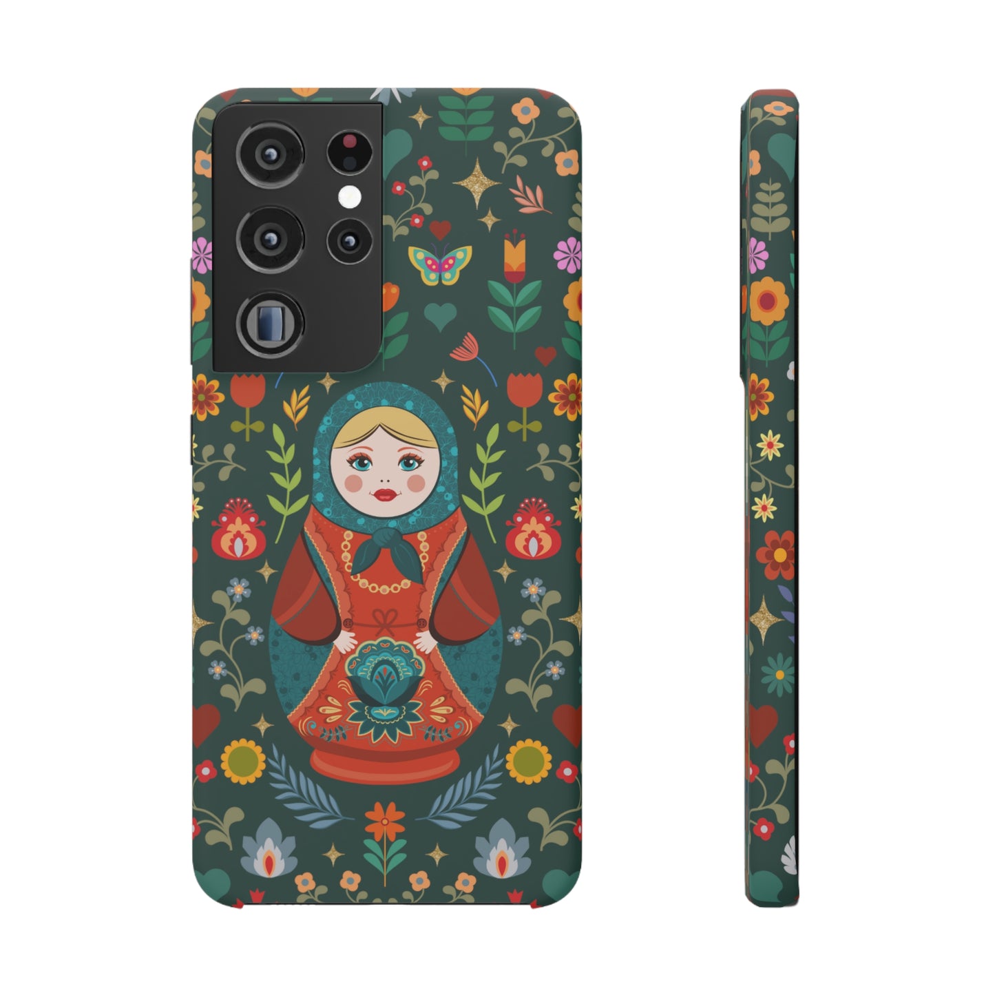 Nesting Doll Snap Cases - Dark Green