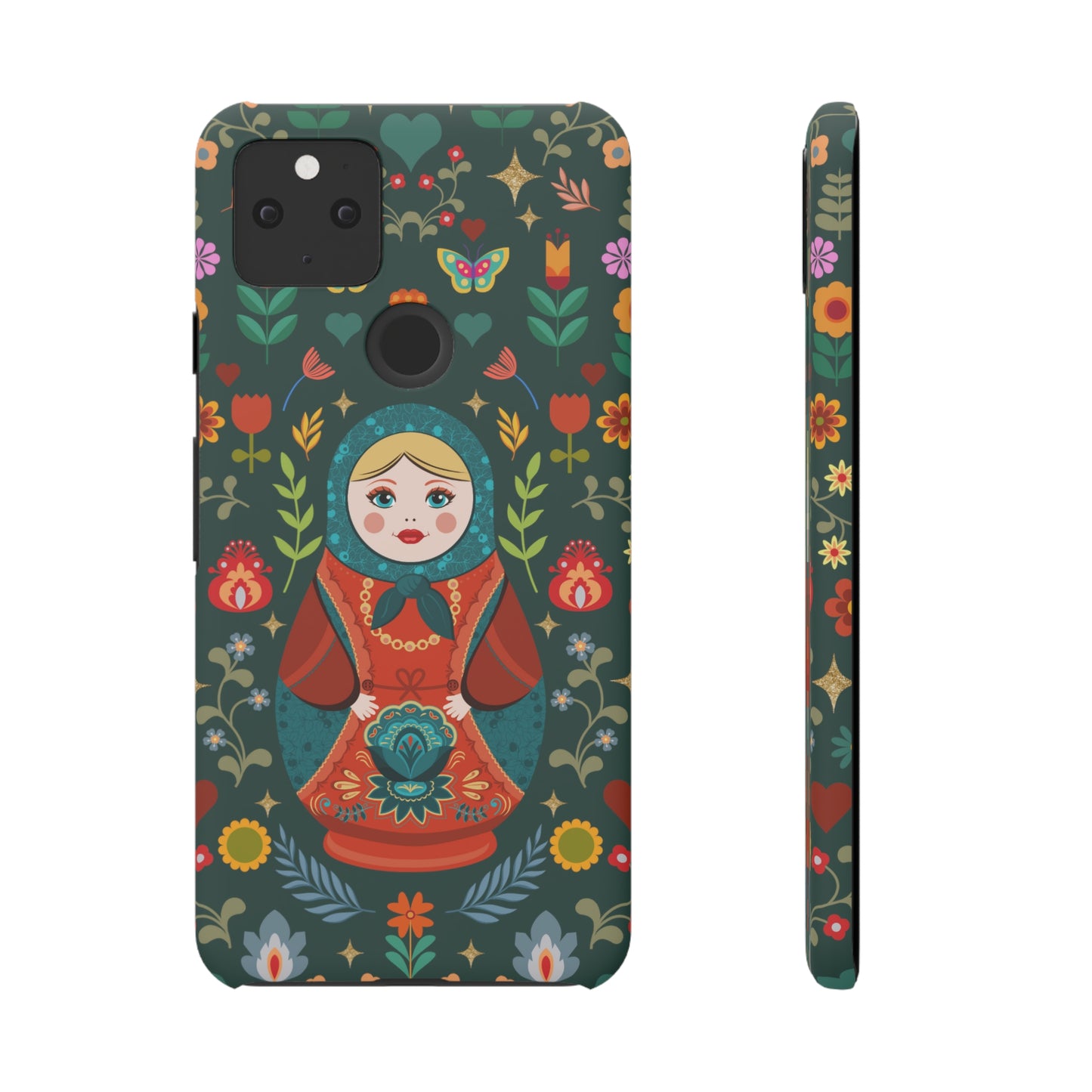 Nesting Doll Snap Cases - Dark Green