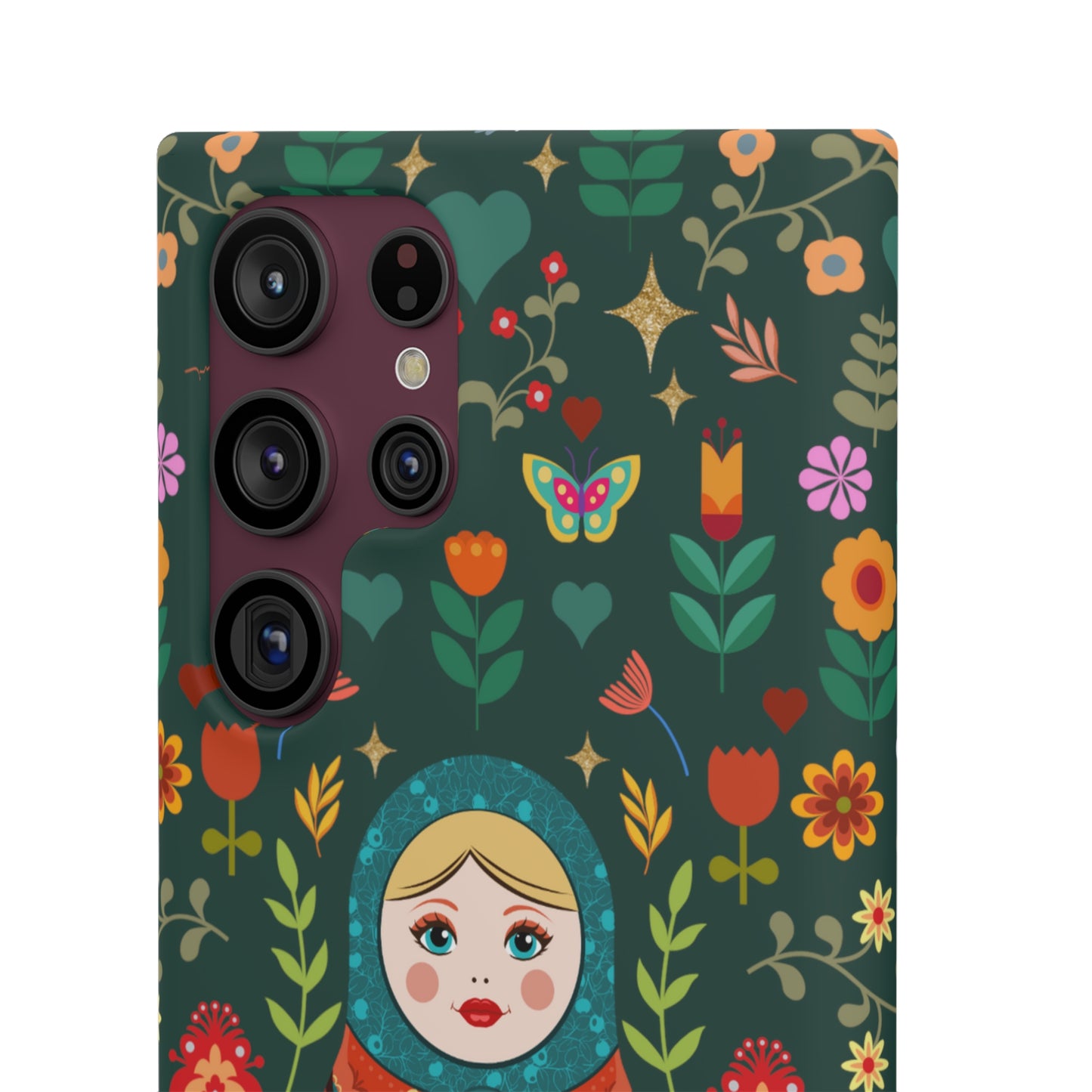 Nesting Doll Snap Cases - Dark Green
