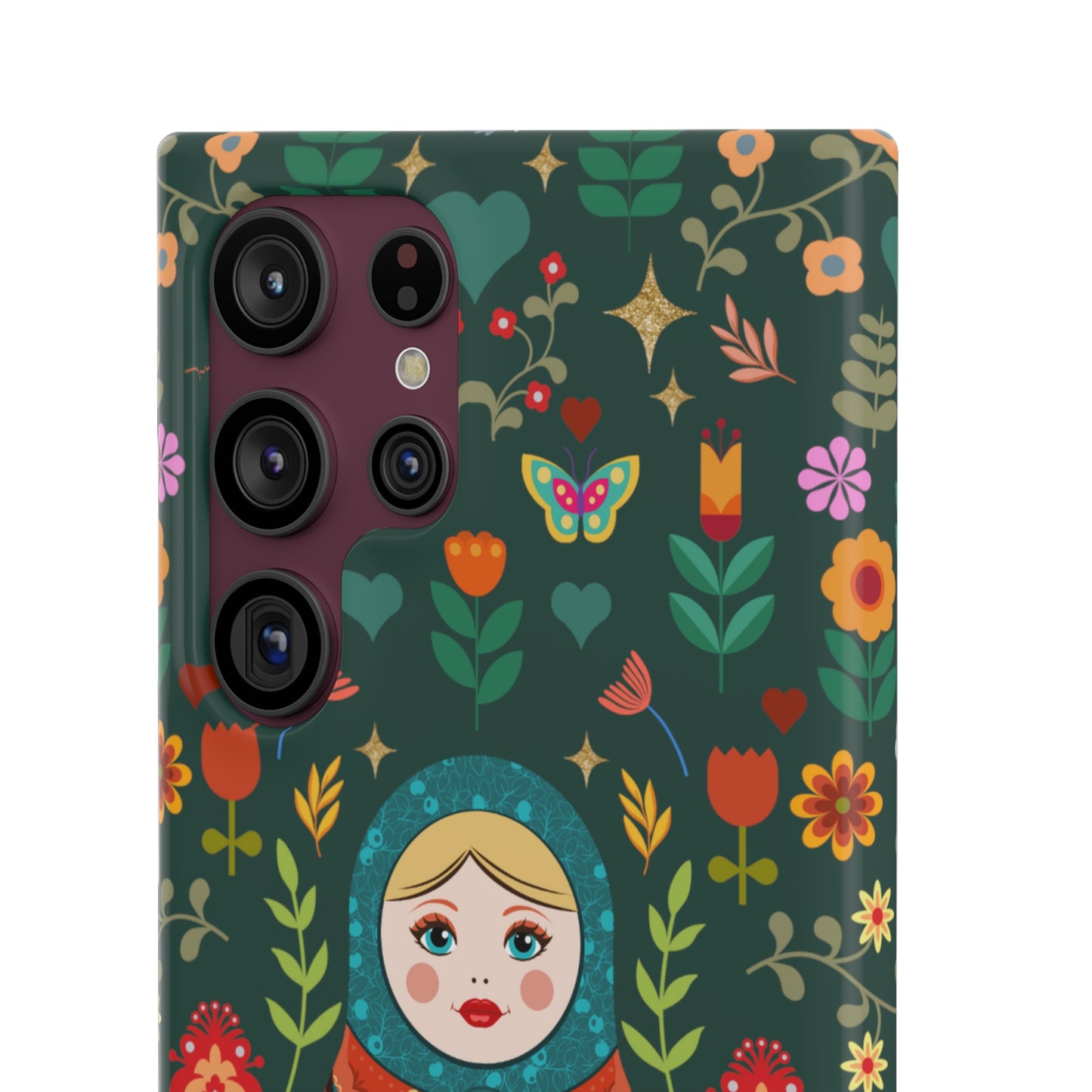 Nesting Doll Snap Cases - Dark Green