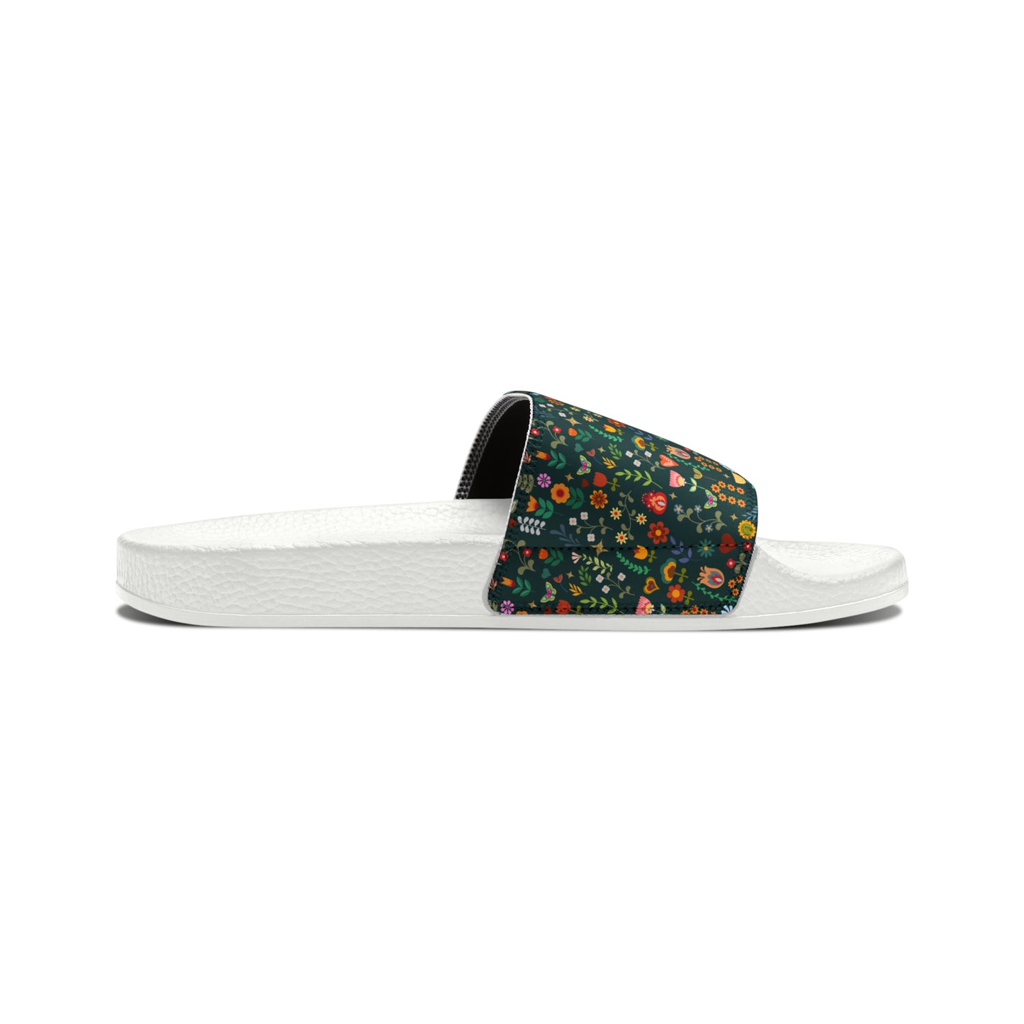 Nesting Doll Dark Green Slide Sandals