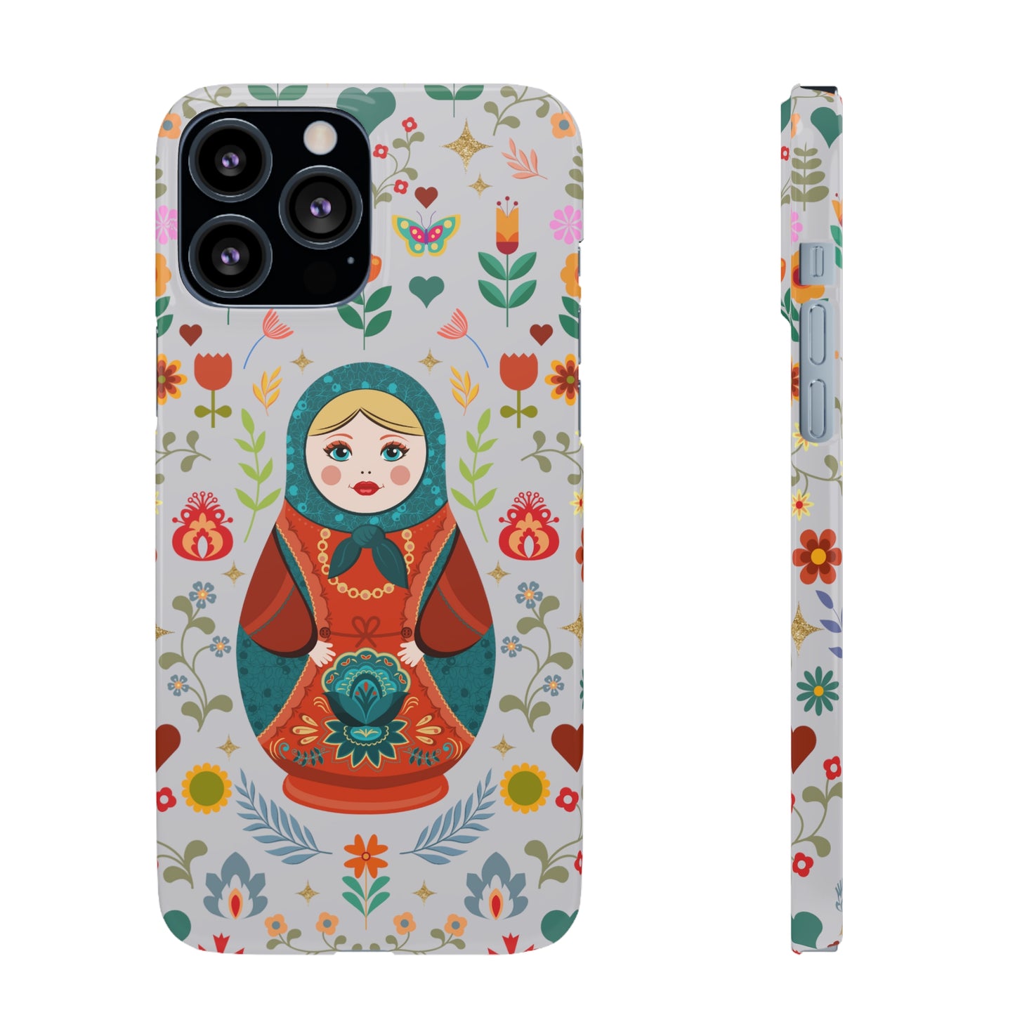 Nesting Doll Snap Cases - Light Grey