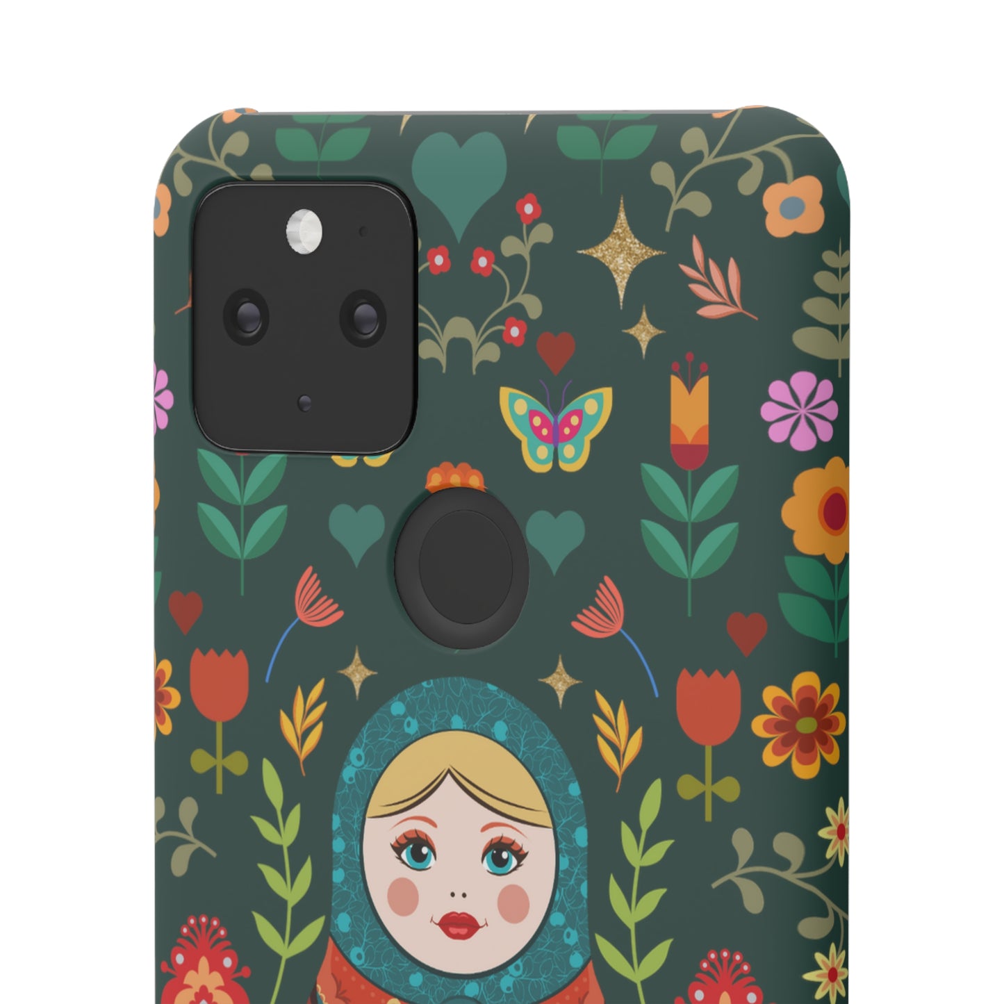 Nesting Doll Snap Cases - Dark Green