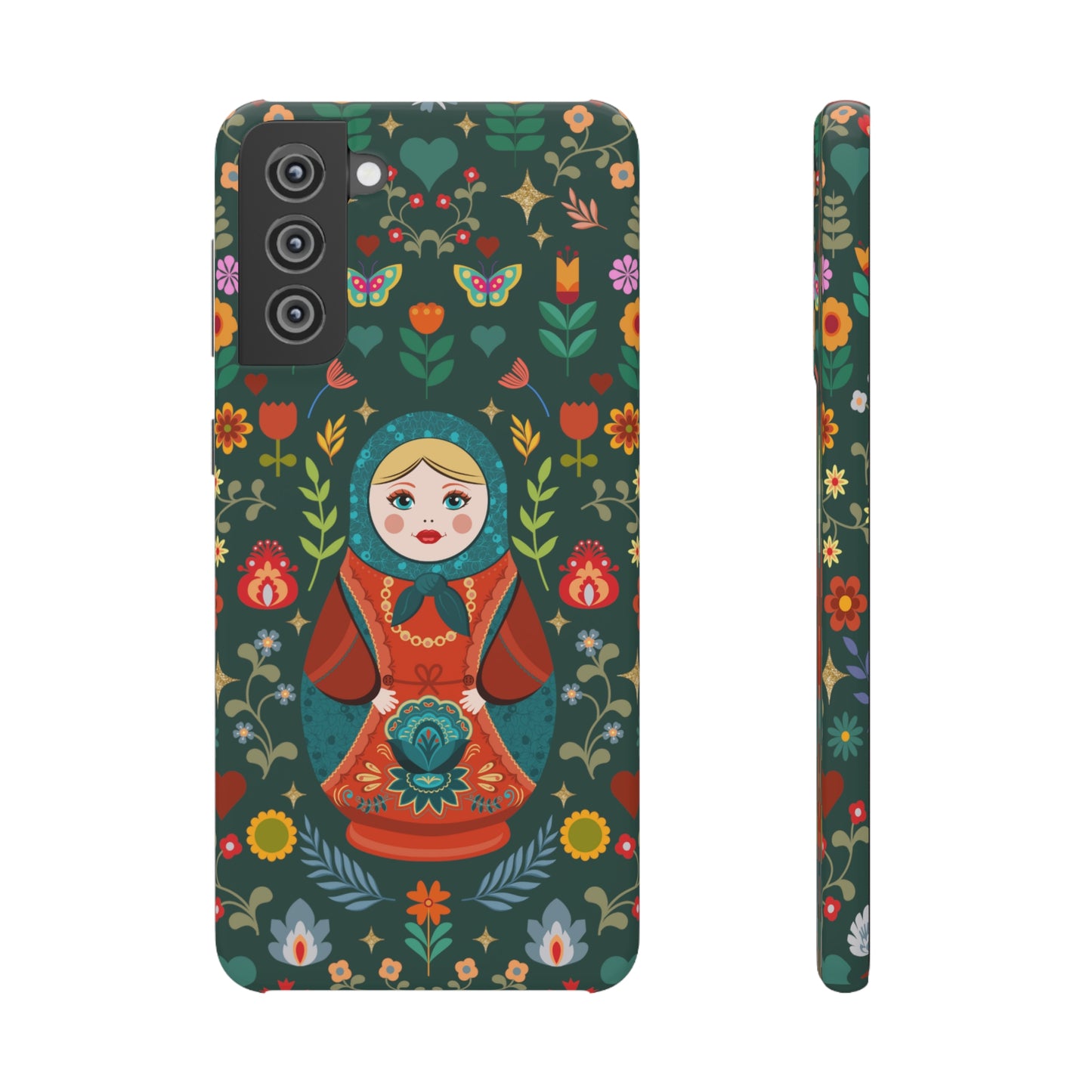 Nesting Doll Snap Cases - Dark Green