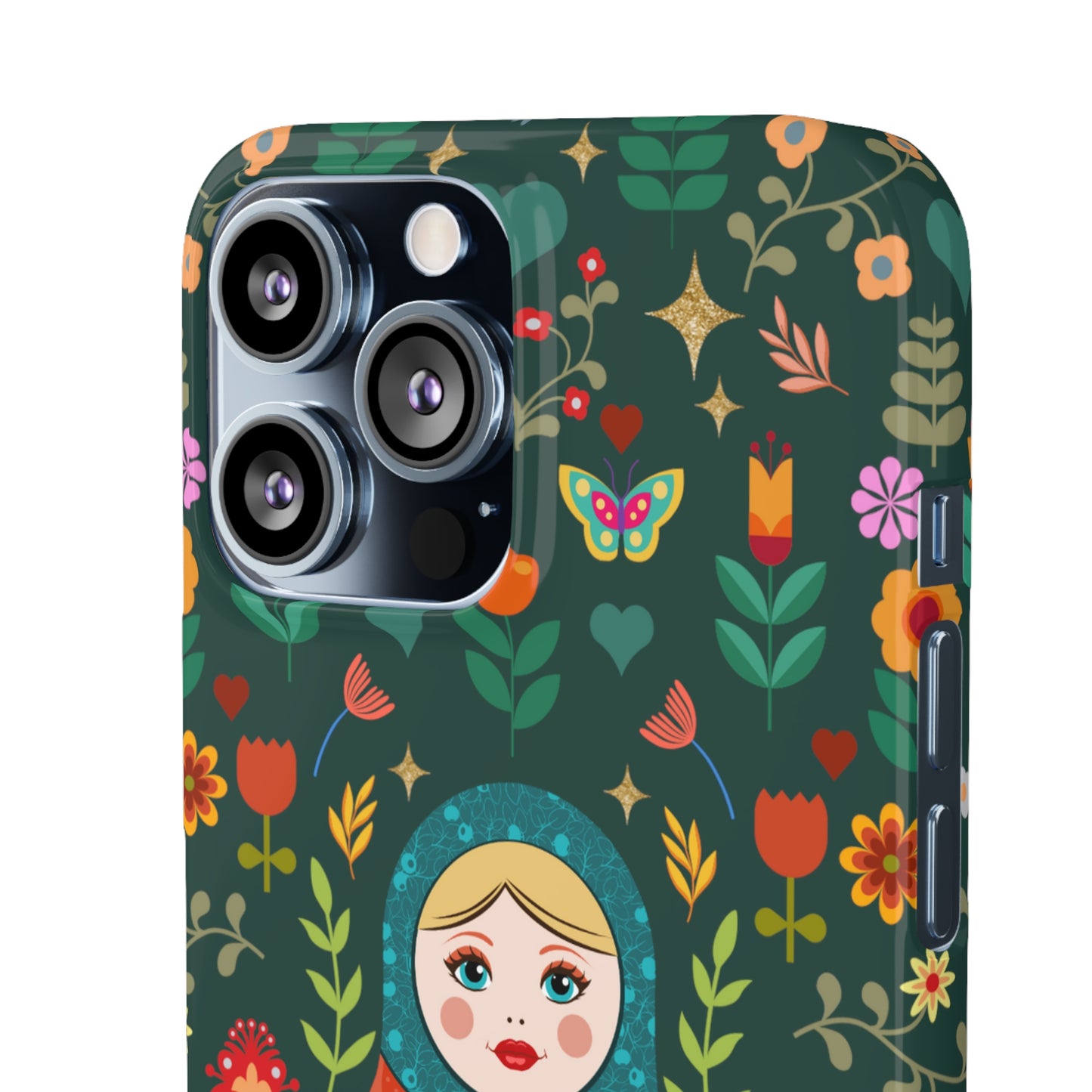 Nesting Doll Snap Cases - Dark Green
