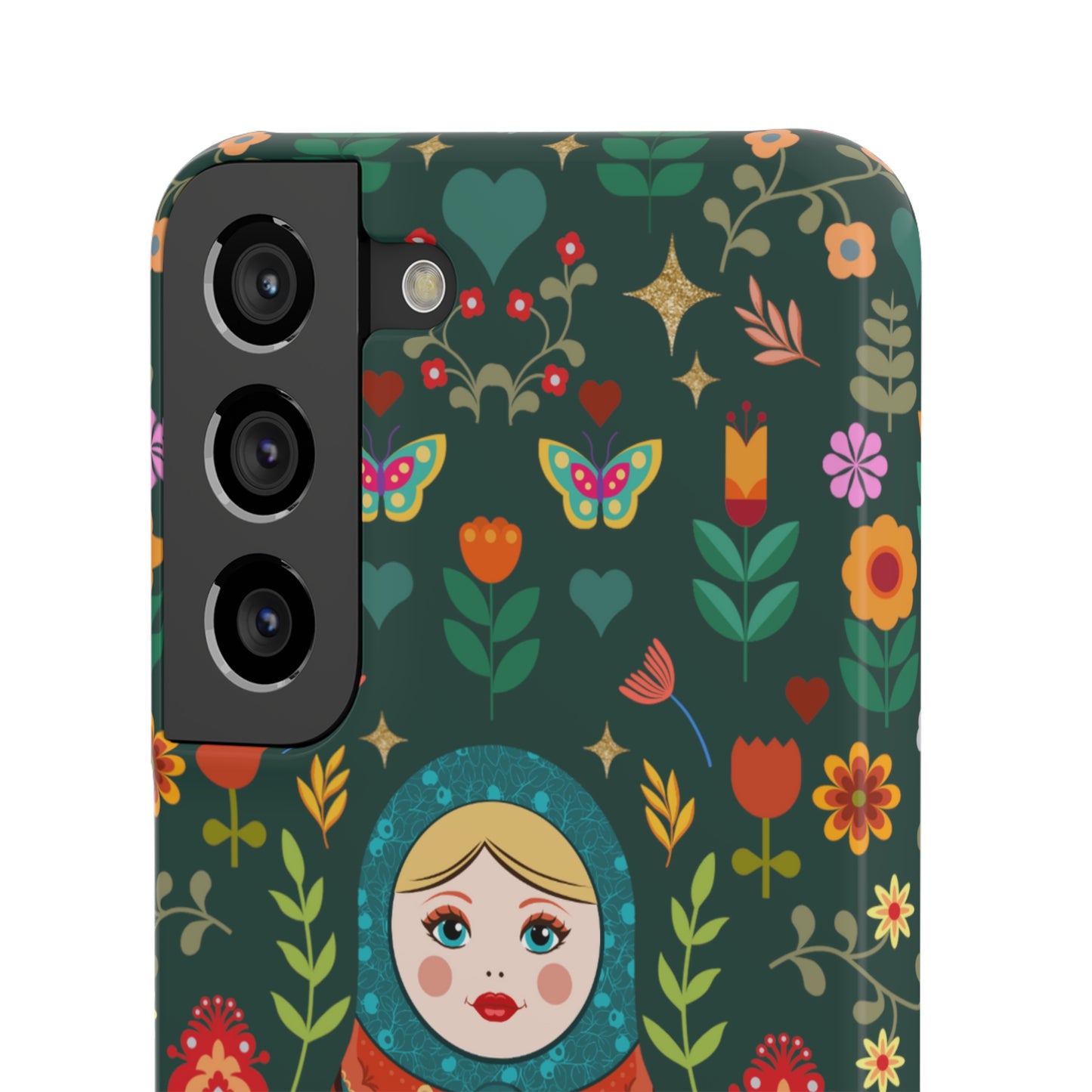 Nesting Doll Snap Cases - Dark Green