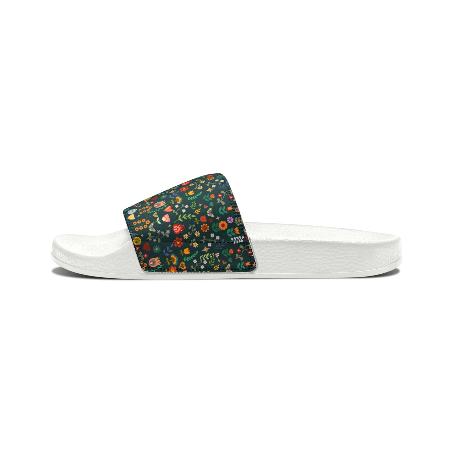 Nesting Doll Dark Green Slide Sandals