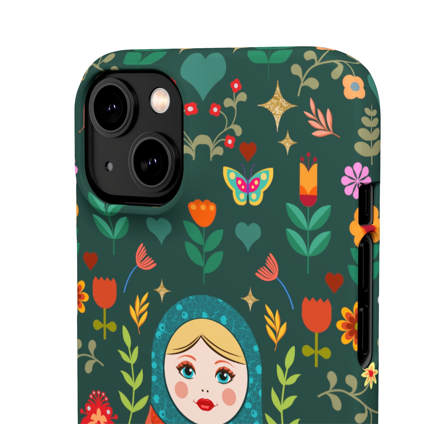 Nesting Doll Snap Cases - Dark Green