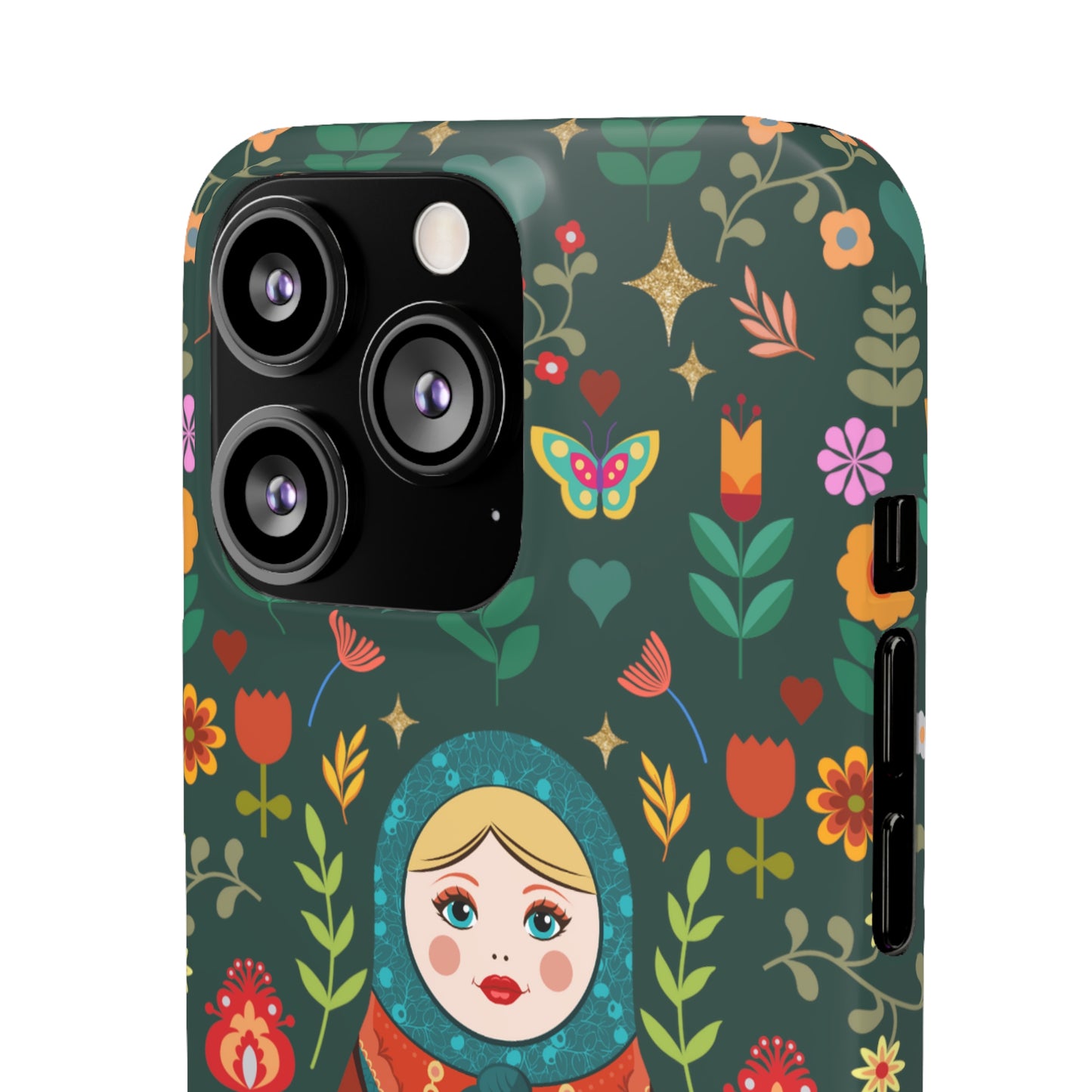 Nesting Doll Snap Cases - Dark Green