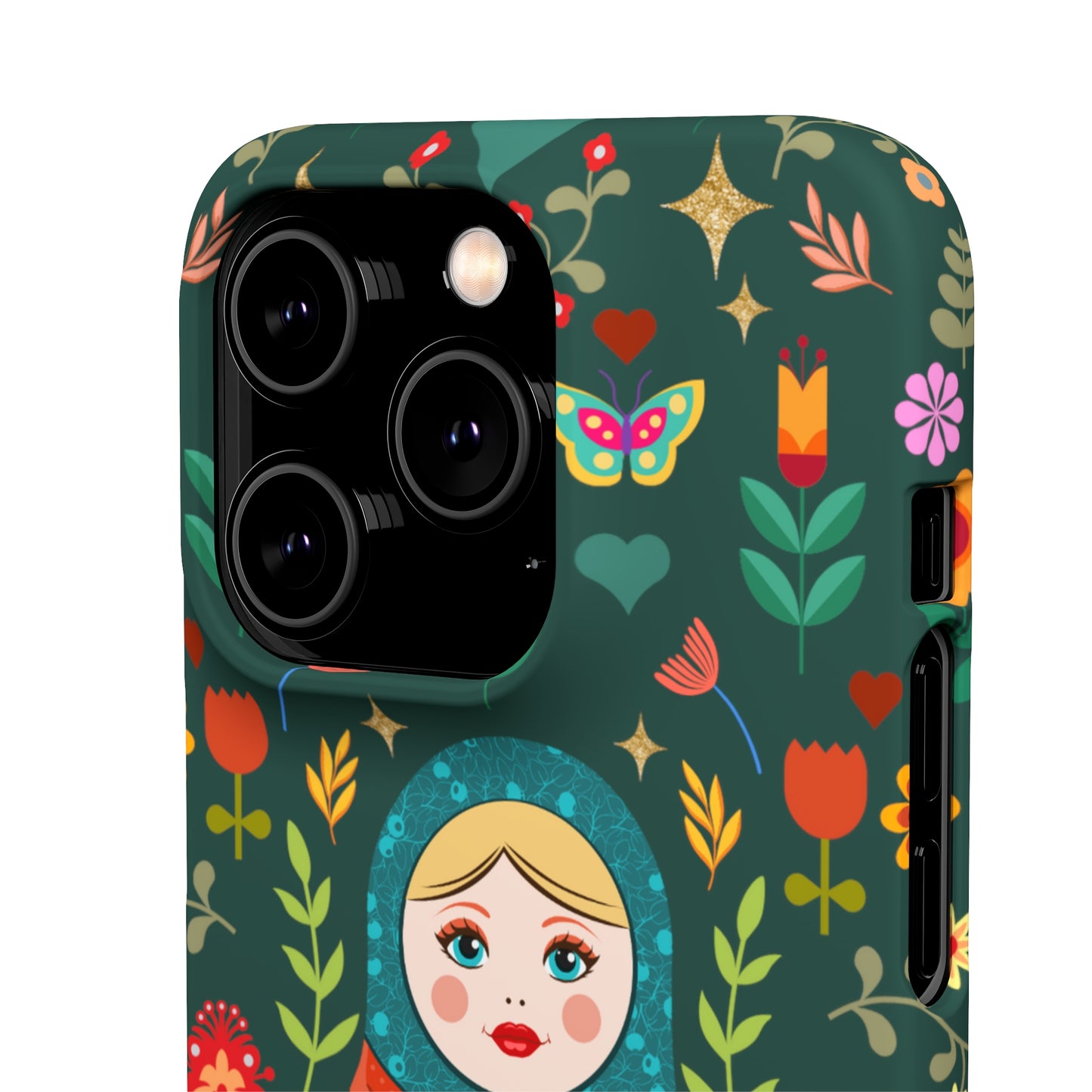 Nesting Doll Snap Cases - Dark Green