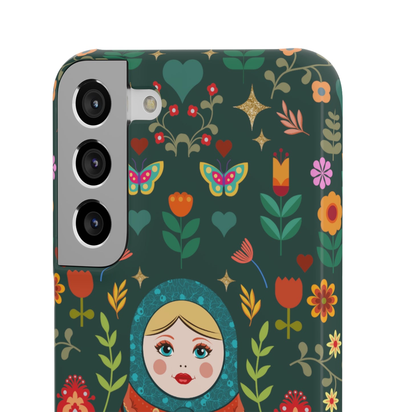 Nesting Doll Snap Cases - Dark Green