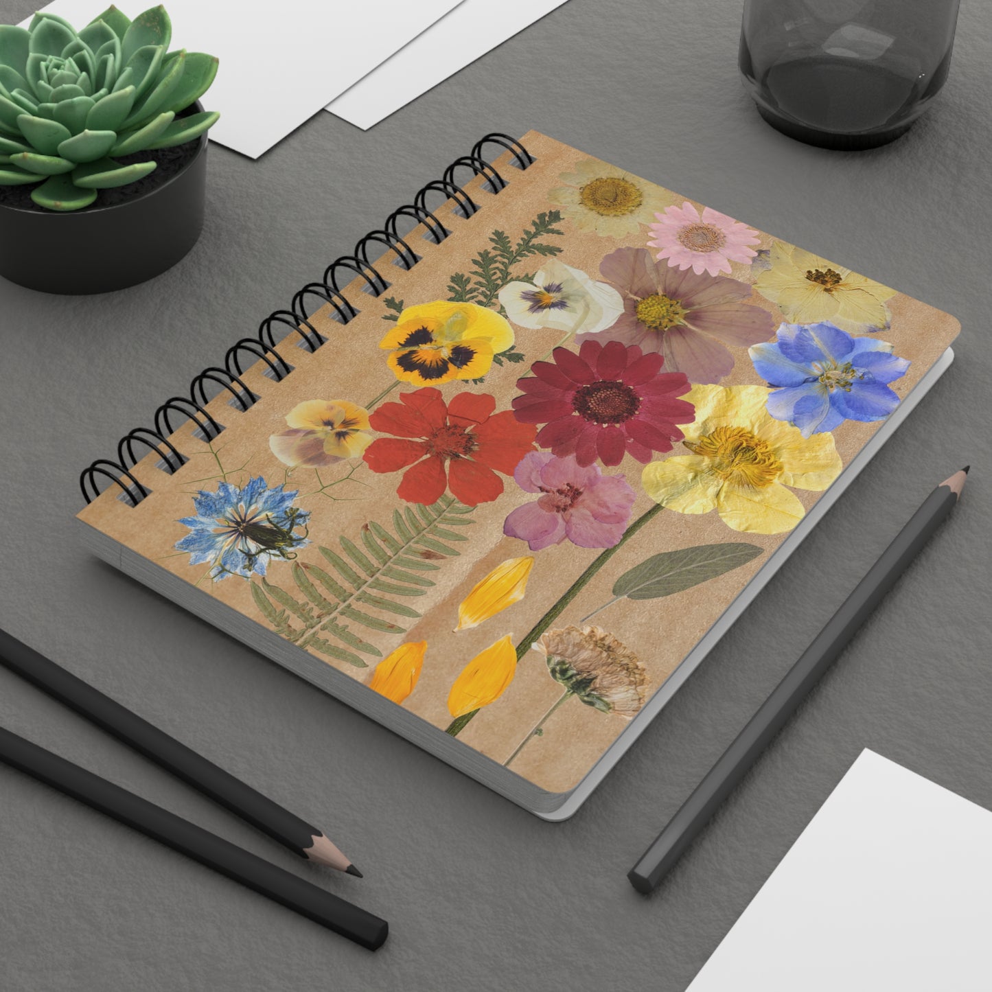 Pressed Flowers Spiral Bound Journal