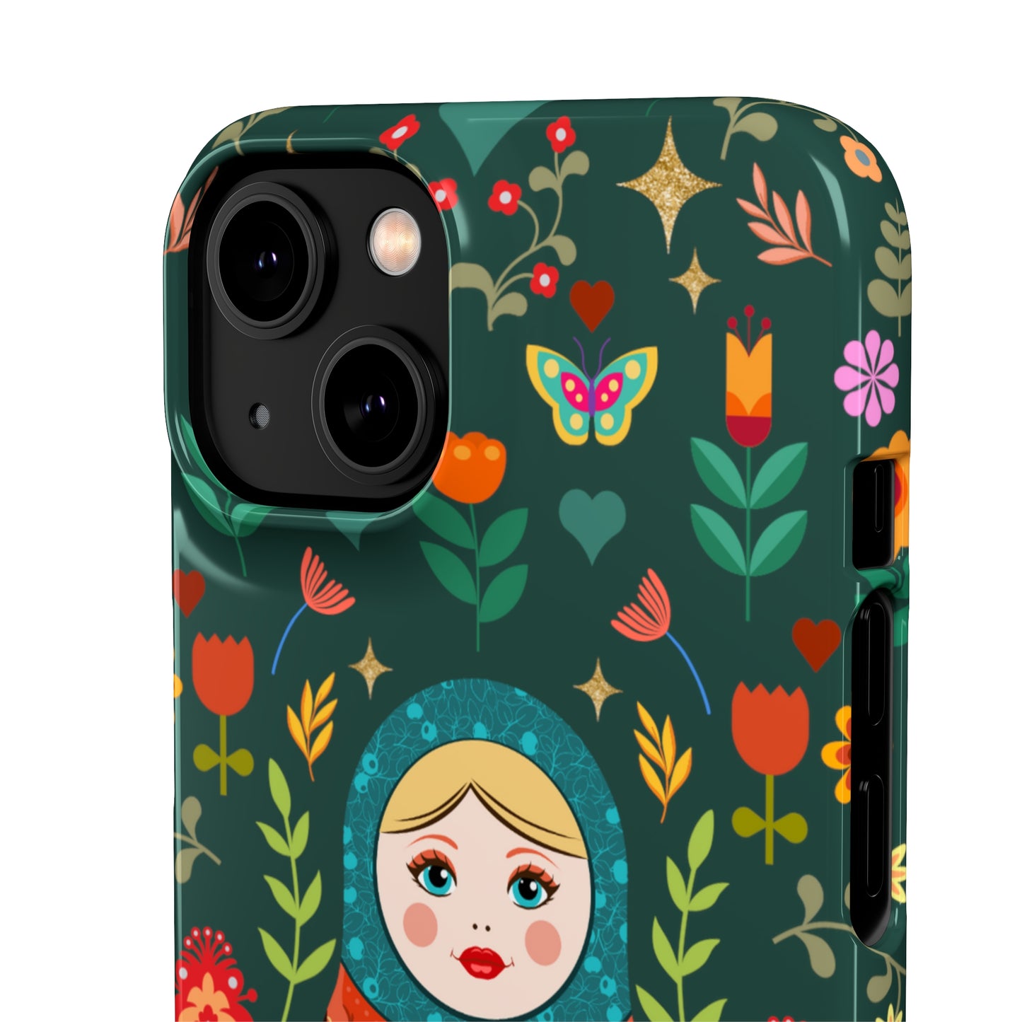 Nesting Doll Snap Cases - Dark Green