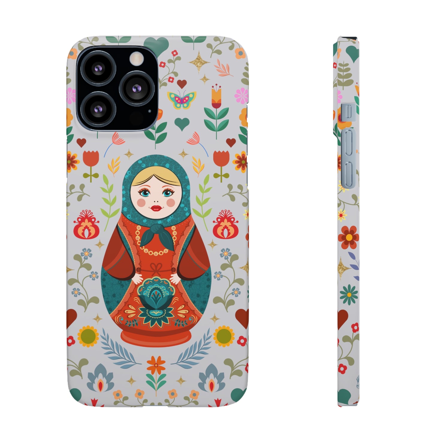 Nesting Doll Snap Cases - Light Grey