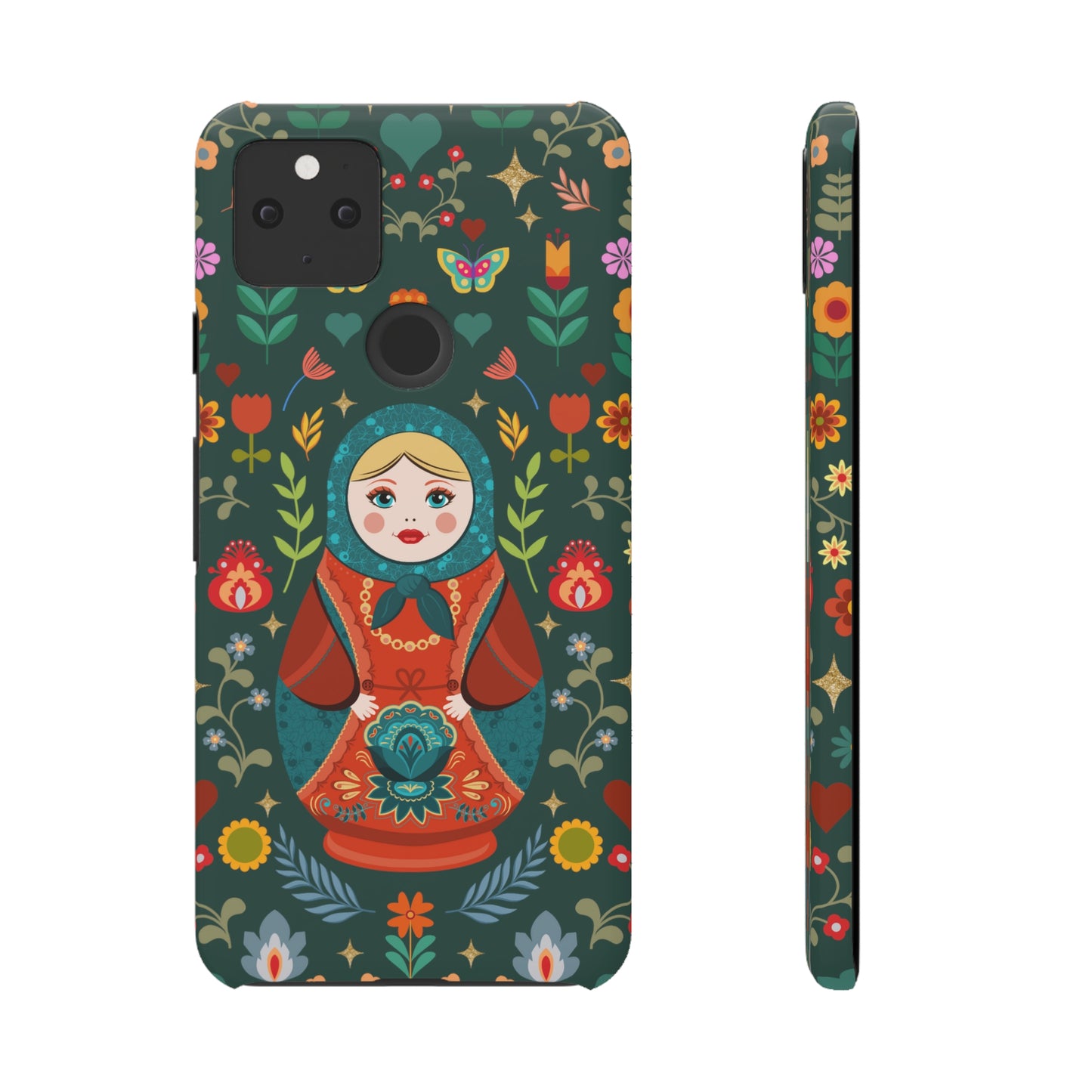 Nesting Doll Snap Cases - Dark Green