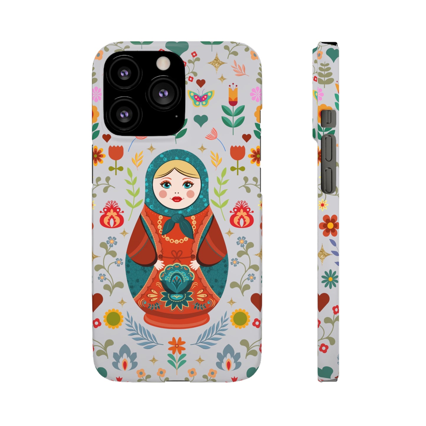Nesting Doll Snap Cases - Light Grey