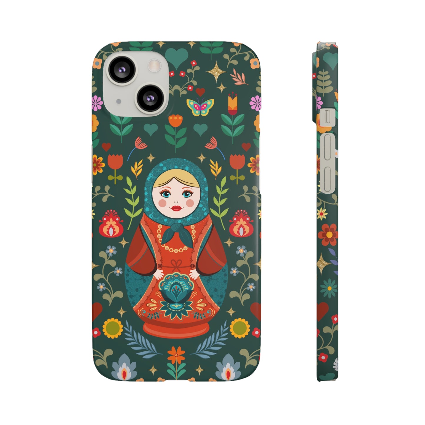 Nesting Doll Snap Cases - Dark Green
