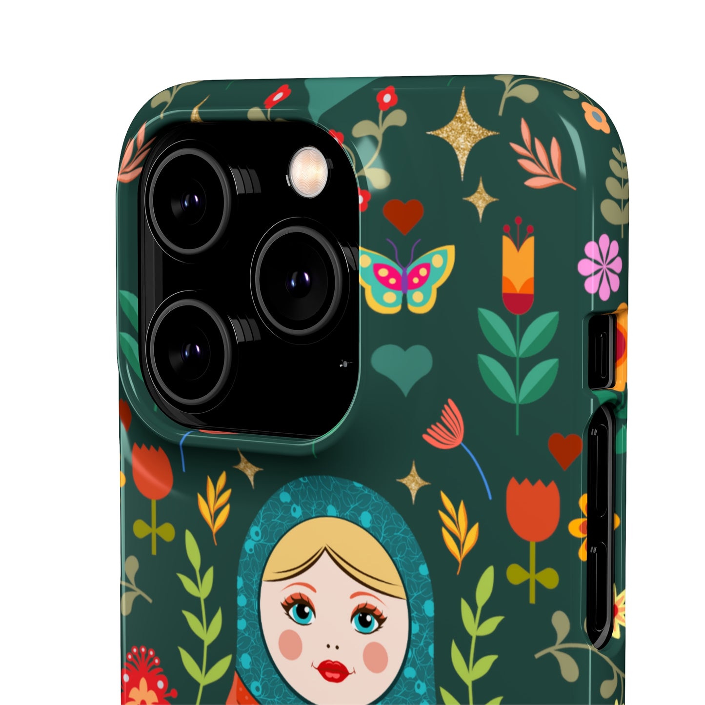 Nesting Doll Snap Cases - Dark Green