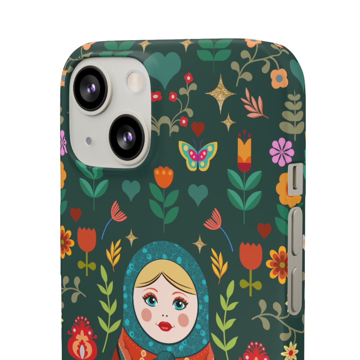 Nesting Doll Snap Cases - Dark Green
