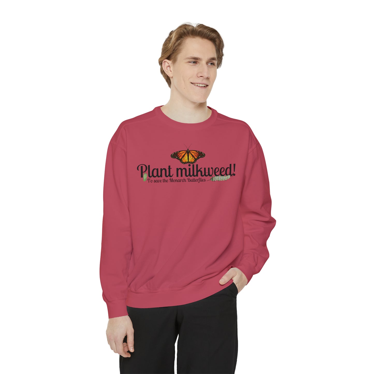 Plant Milkweed Unisex Garment-Dyed Sweatshirt
