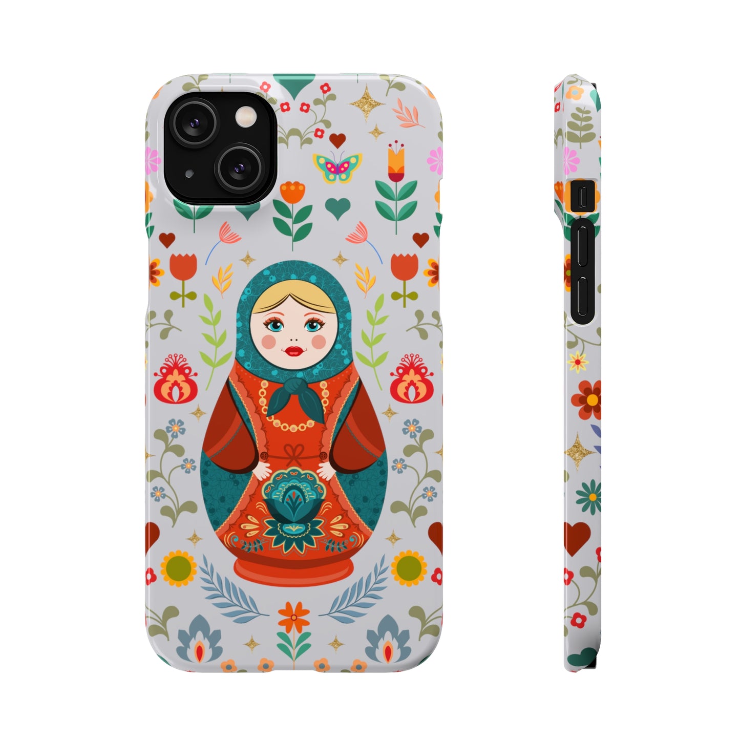 Nesting Doll Snap Cases - Light Grey