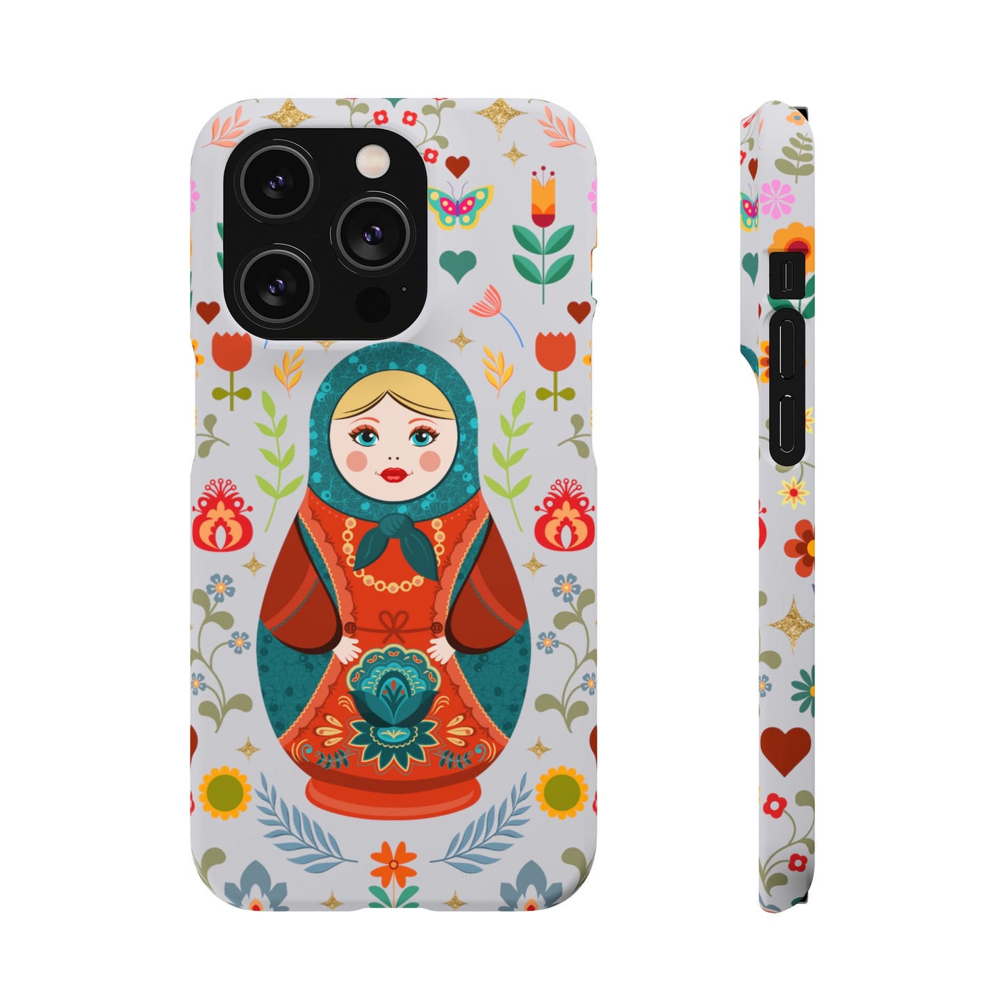 Nesting Doll Snap Cases - Light Grey